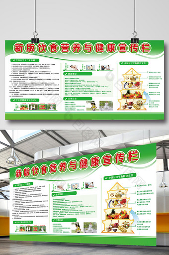 绿色饮食营养与健康宣传栏图片