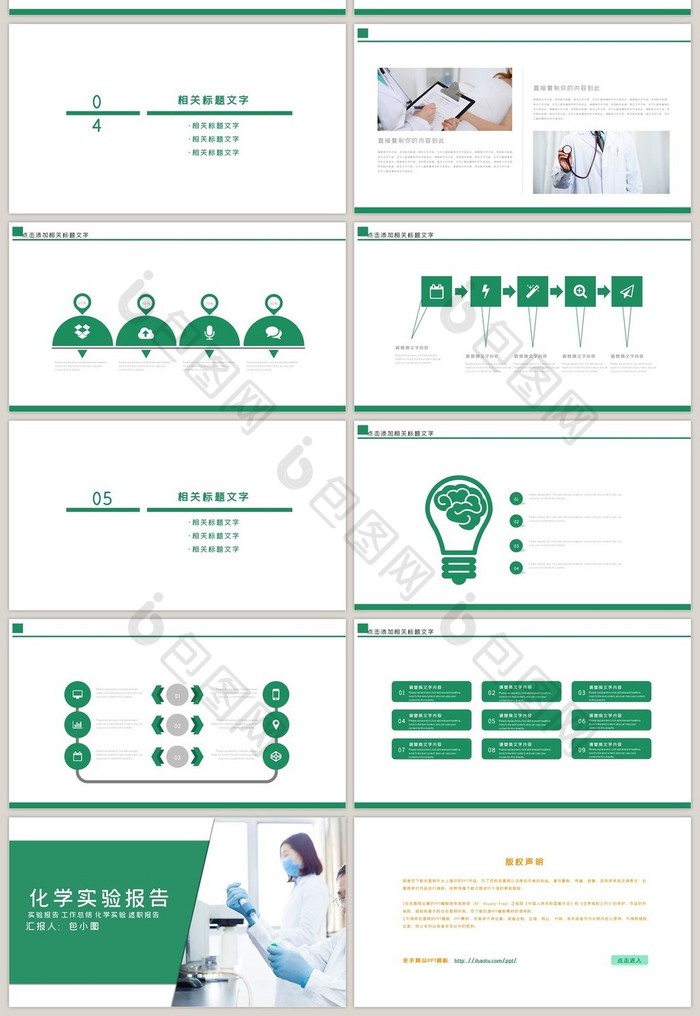 化学实验报告  生物实验 医疗ppt模板