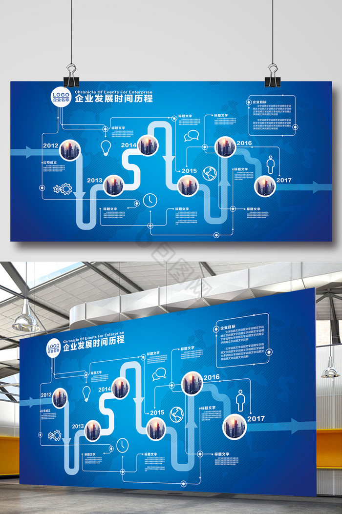 企业发展历程展板图片
