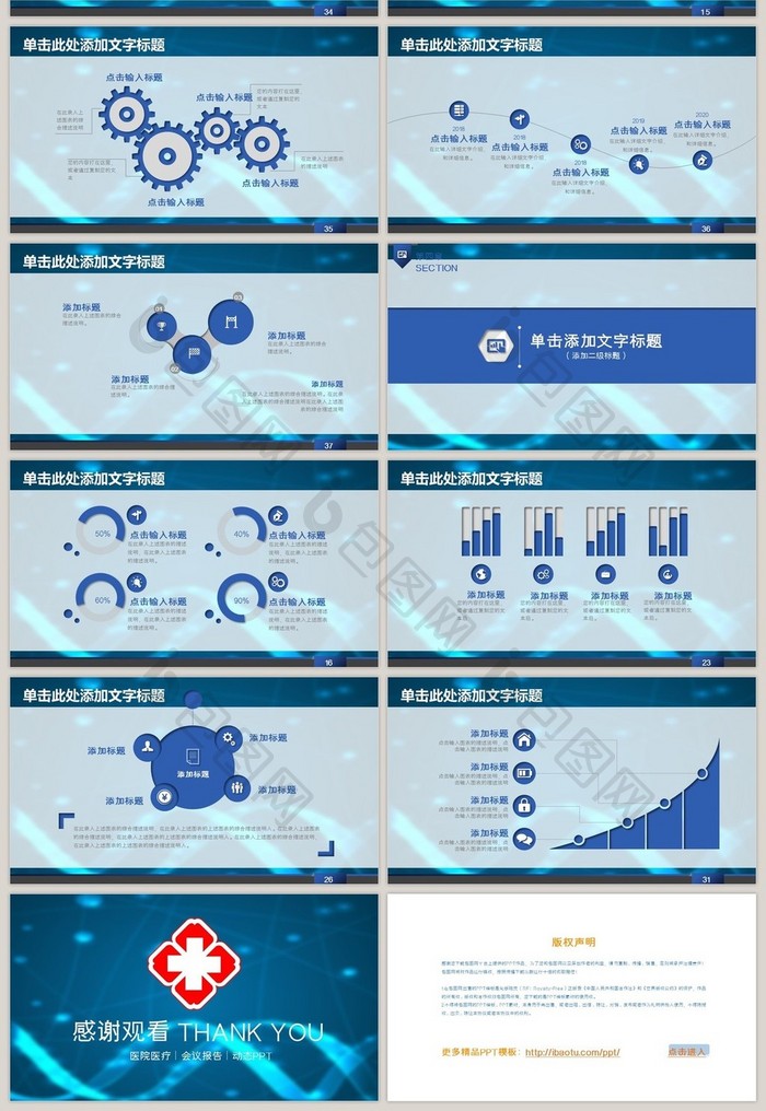 医学总结医疗学术医学ppt模板
