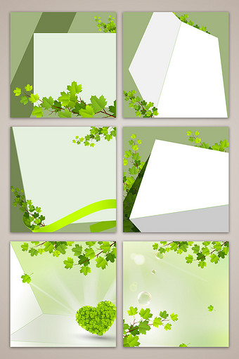 电商春季绿色植物主图背景图片