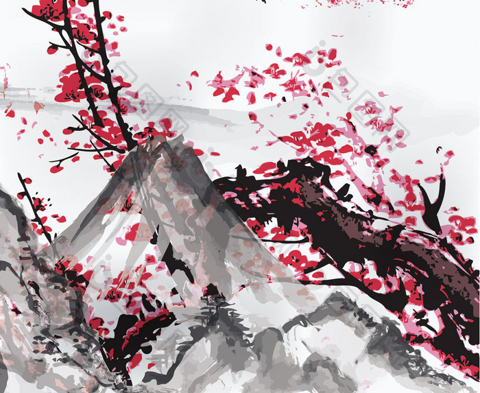 中国风桃花节宣传海报