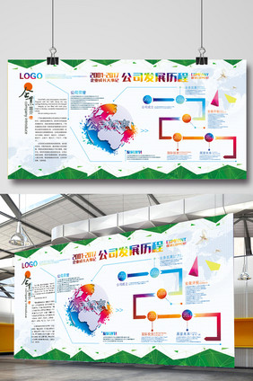 简约大气企业公司发展历程展板