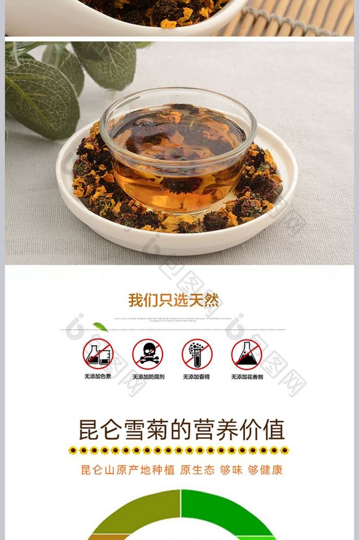 淘宝天猫保健用品茶叶雪菊详情页