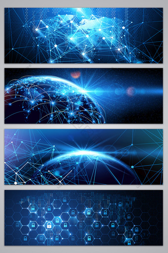 蓝色网络科技背景图片