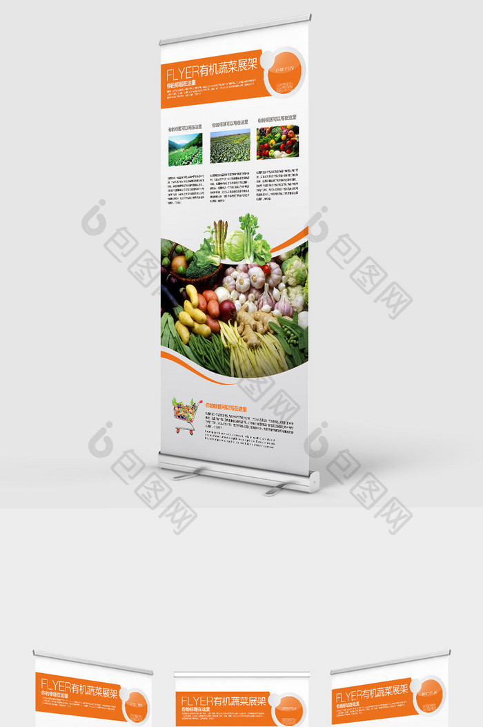 健康食品有机蔬菜宣传展架