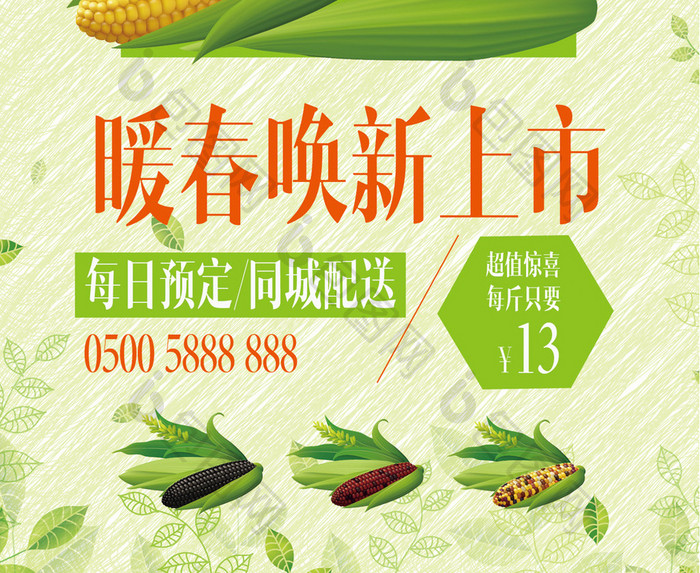 有机玉米上新海报