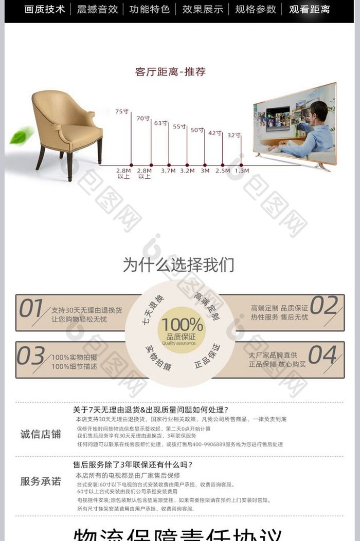 数码电器详情显示器详情页