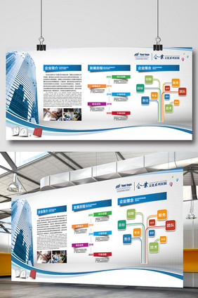 企业文化墙企业展板背景墙模板