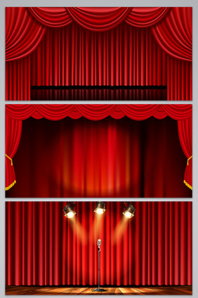 红色舞台背景设计