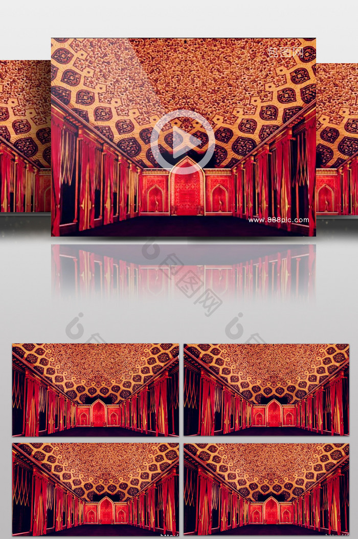 高贵丝绸汉代幕布中式婚礼场景 LED背景