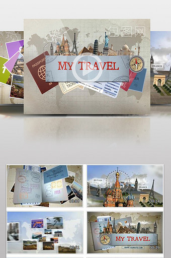 世界旅游宣传栏目包装AE模板图片