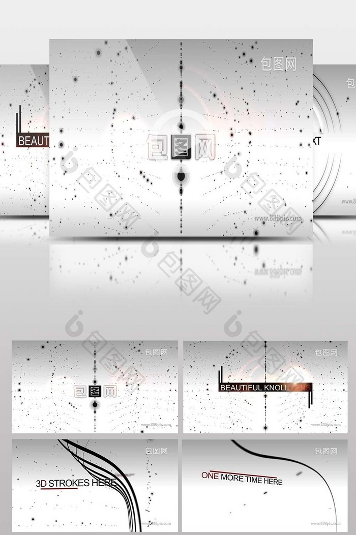 黑白产品介绍展示宣传字幕动画AE模板