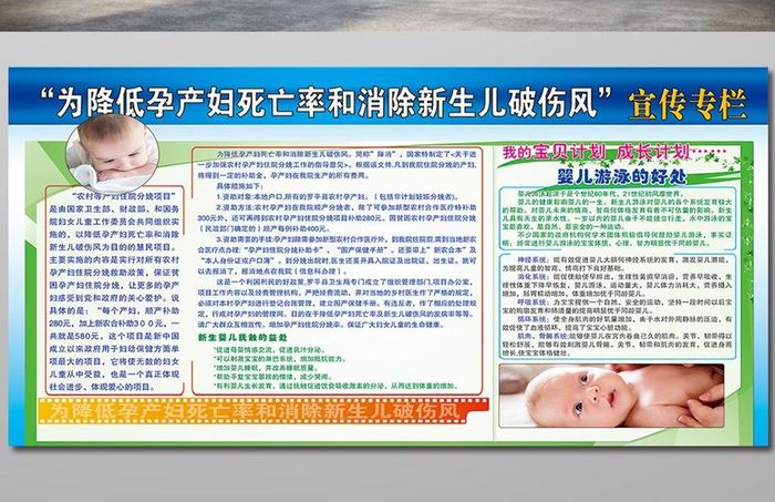妇产科新生儿健康教育宣传栏