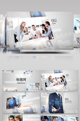优雅简洁三维空间企业宣传商务AE模板图片