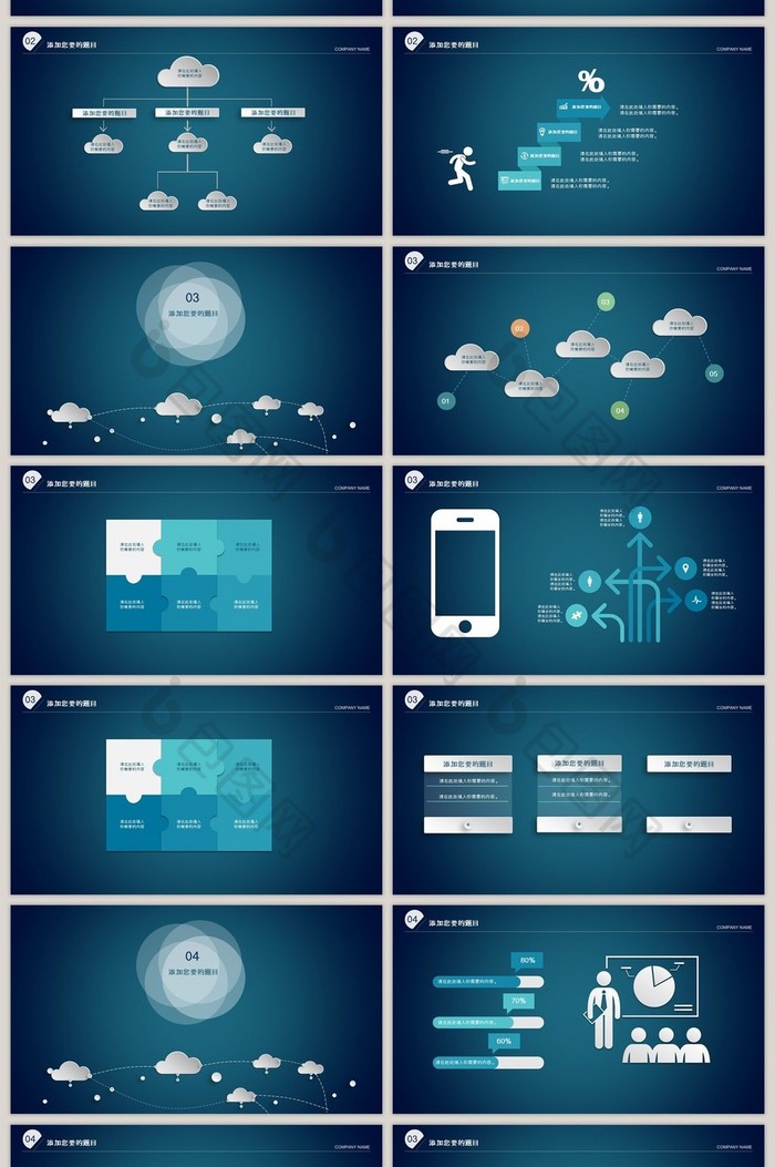 互联网云科技商务汇报总结PPT