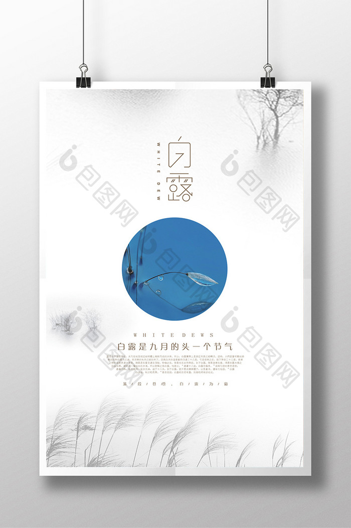 中国风白露节日海报设计