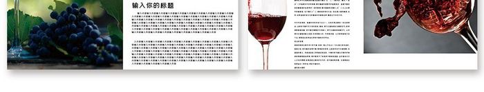 大气红酒画册整套设计模板