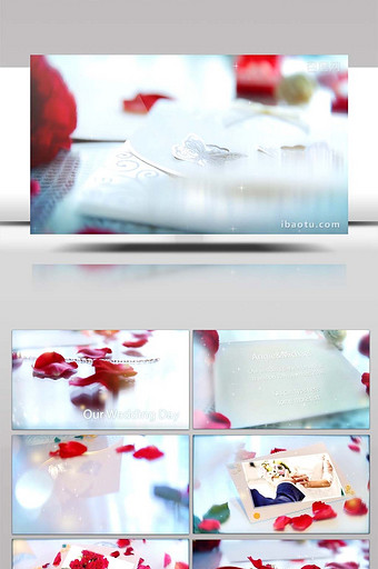 ae玫瑰婚礼相册模板图片