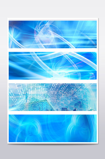 蓝色科技扁平几何质感纹理海报bnnner图片