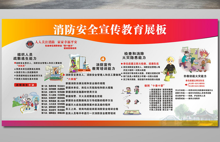 消防安全宣传教育展板设计