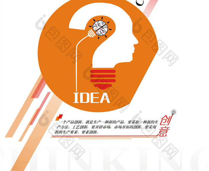 创新思维企业文化海报