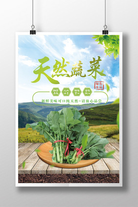 绿色食品蔬菜合成海报