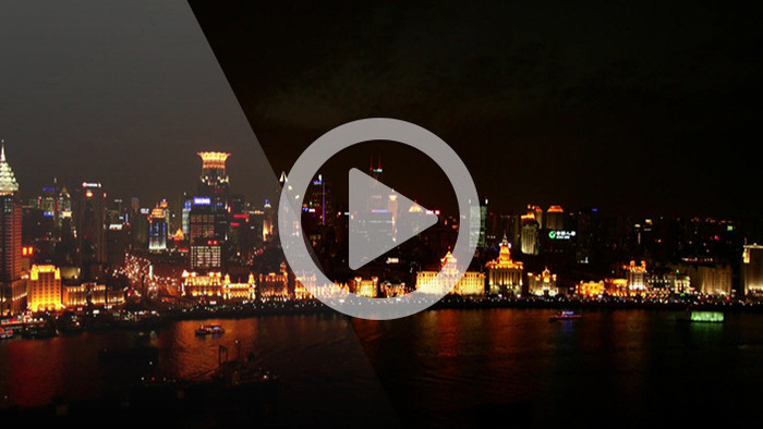 航拍城市夜景延时视频素材