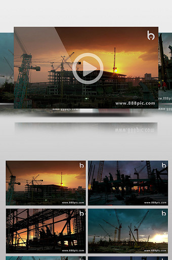 高清实拍城市建设视频素材图片