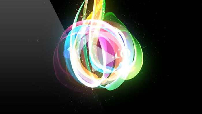 抽象光线绸带Logo动画