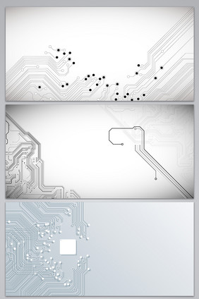 电子科技灰白系列商务背景
