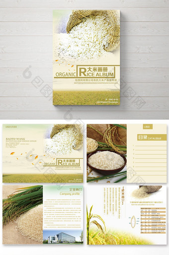 大米产品画册整套设计图片