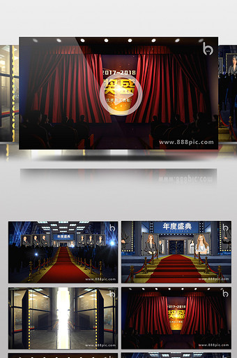 走红毯进剧场舞台庆典开幕仪式片头AE模板图片