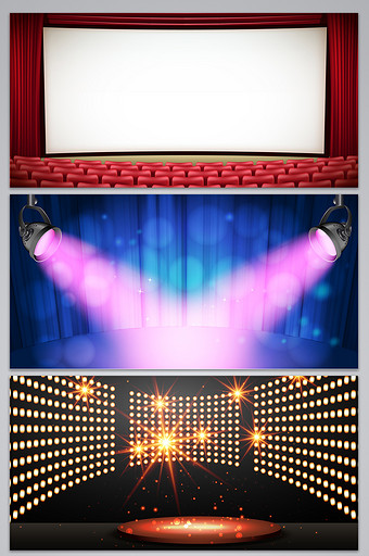 矢量舞台背景设计图片下载