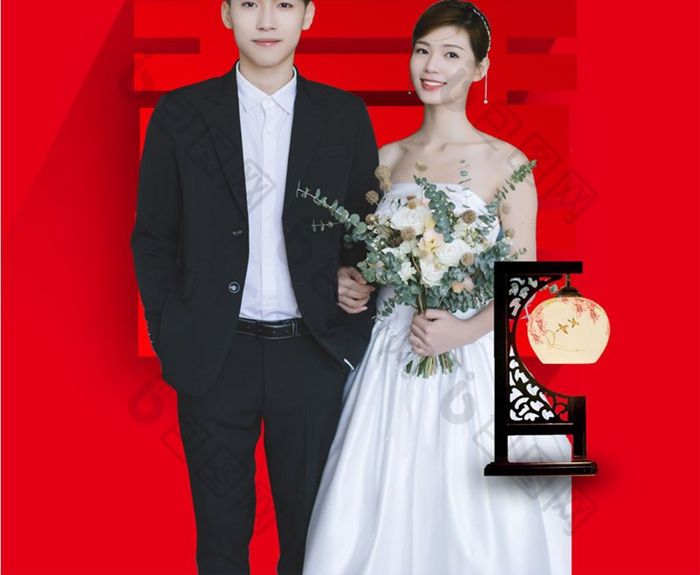 中国风婚纱摄影海报
