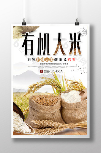 农家土特产特色餐饮有机大米宣传海报1图片
