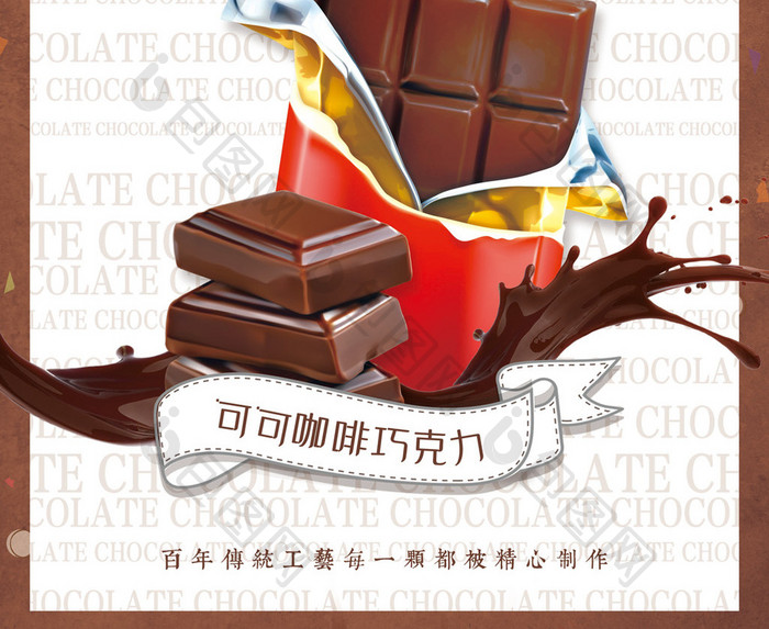 商场超市巧克力促销美食海报