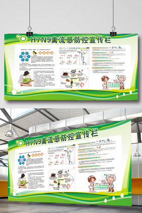 H7N9禽流感预防防控宣传栏知识展板3