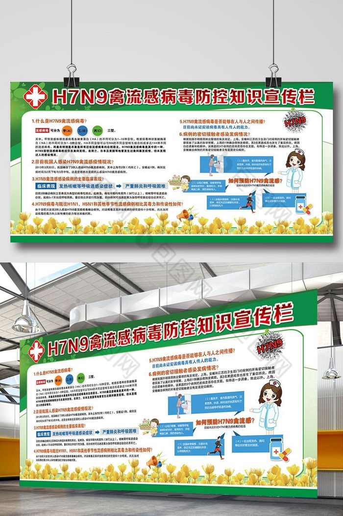 H7N9健康教育栏图片图片
