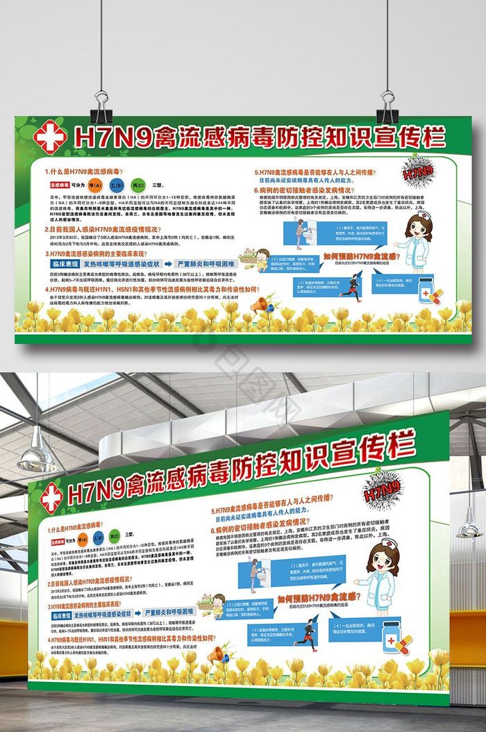 H7N9健康教育栏图片