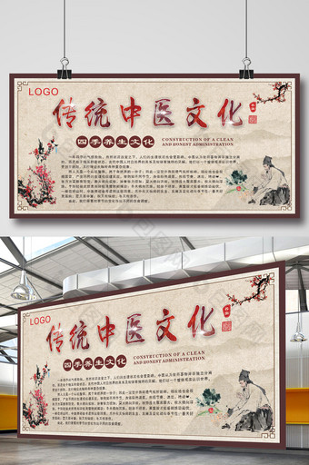 传统中医文化宣传展板图片