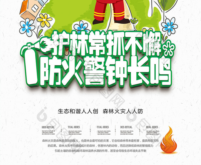 森林防火宣传海报