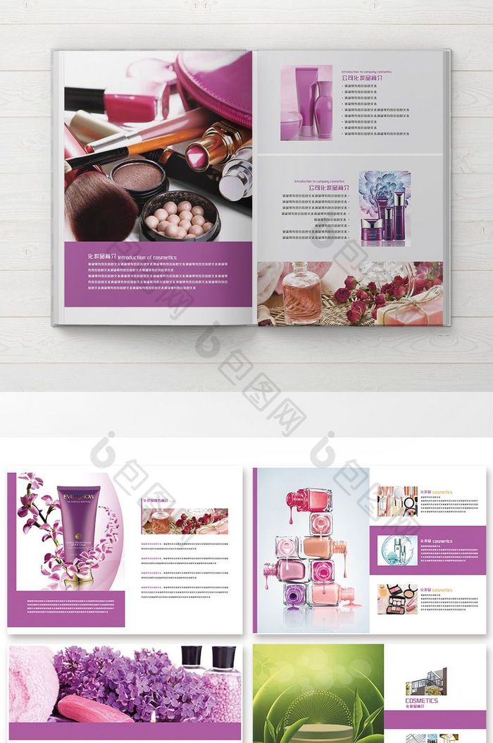 化妆品公司产品活动促销宣传整套画册设计