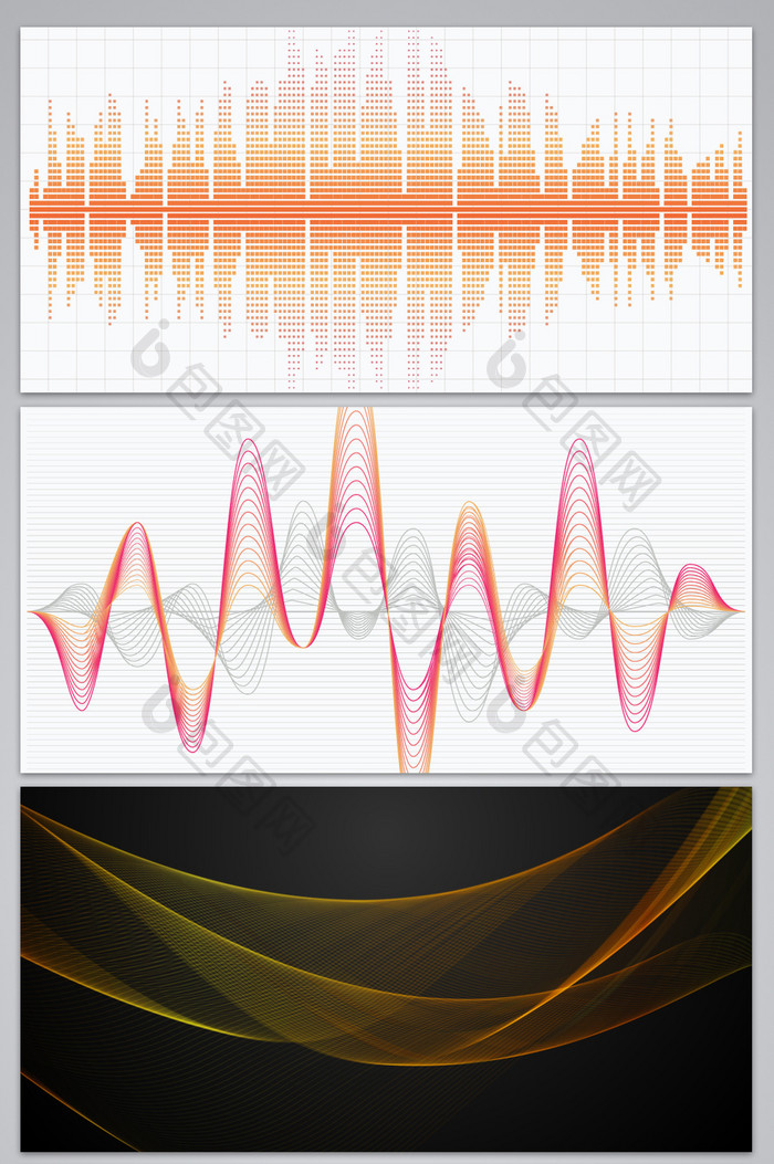 音乐线条海报背景图
