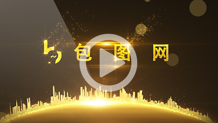 黄金粒子Logo演绎动画AE模板