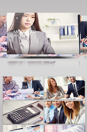 企业科技感宣传片照片图文视差动画AE模板图片