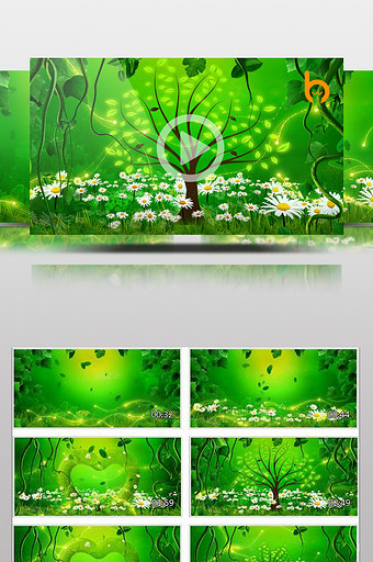 绿色藤蔓唯美梦幻视频背景图片