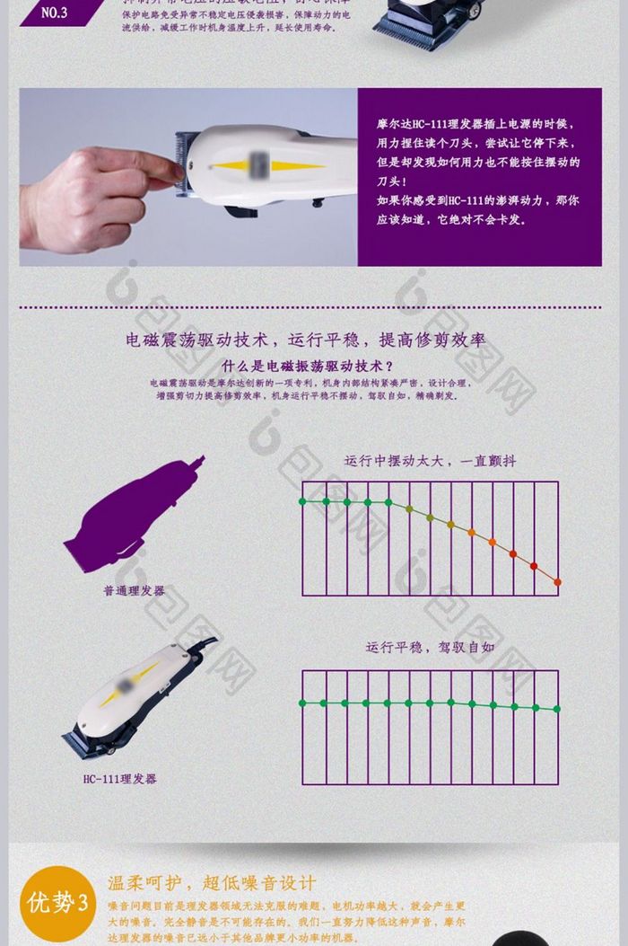 淘宝详情模版电器内页宝贝描述婴儿理发器