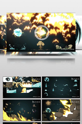 二维卡通动画特效元素视频素材包AE模板图片