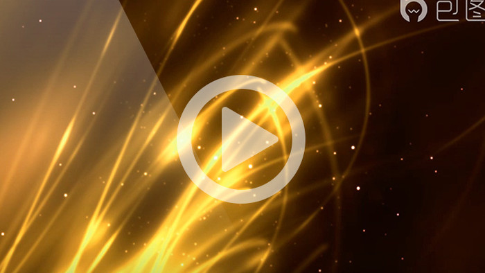 黄金线条与粒子动画循环背景高清视频素材